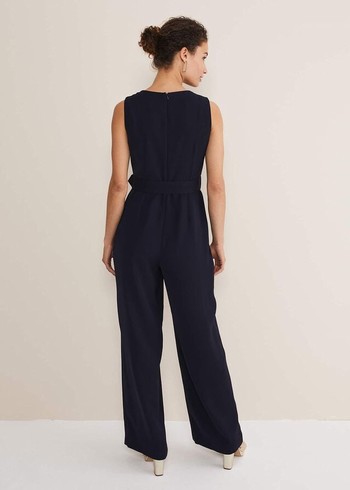 Phase Eight Lissia Wide Leg Jumpsuit Navy Australia | SW8913752